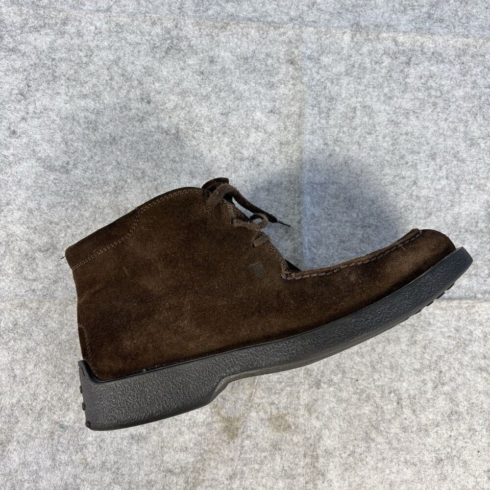 Tod’s Suede Ankle Chukka Boots Shoes Mens 7.5 Chocolate Brown EUC - RIGHT ONLY